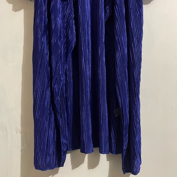 Lularoe Shirley Kimono Crinkled Royal Blue Open Front - Picture 3 of 4